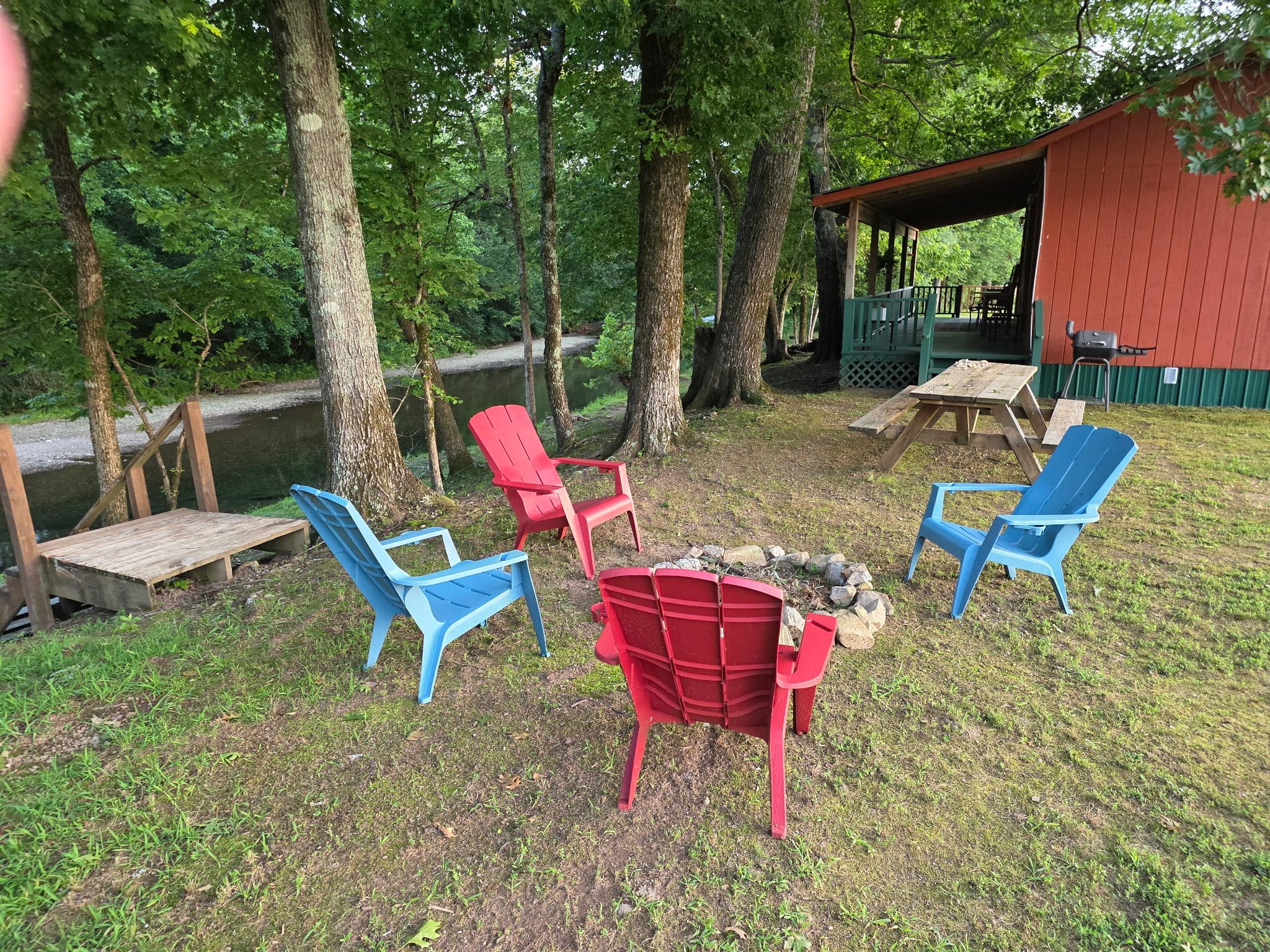 Creekside cabin stay at At Living Water Cabins